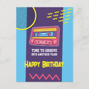 Postal Feliz cumpleaños de Retro 80
