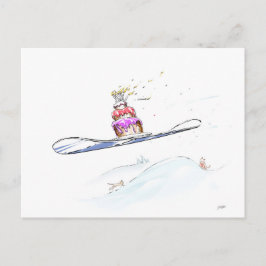 Postal Feliz cumpleaños de Snowboard