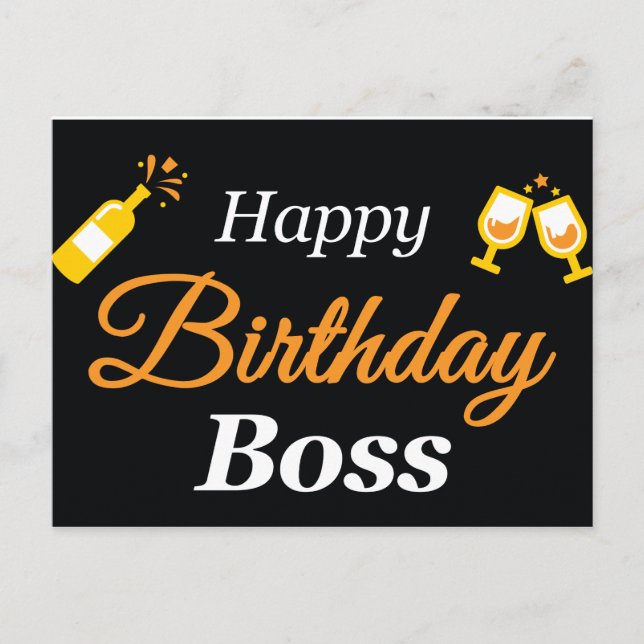 Postal feliz cumpleaños del jefe (Anverso)