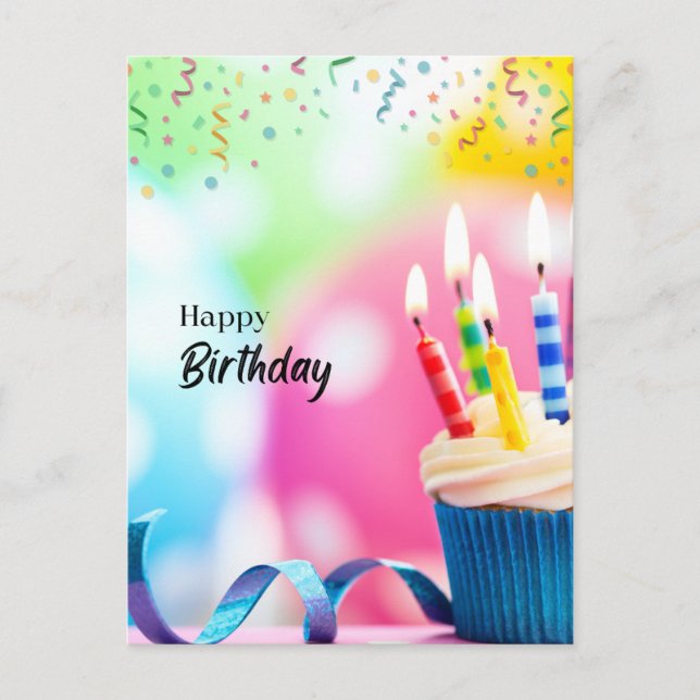 Postal Feliz cumpleaños deseando  (Anverso)