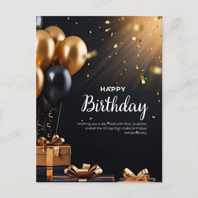 Postal Feliz cumpleaños deseando  (Anverso)