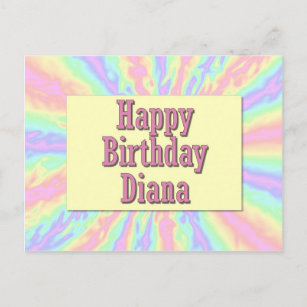 Postales Feliz Cumpleanos Diana Tarjetas Postales Zazzle Es