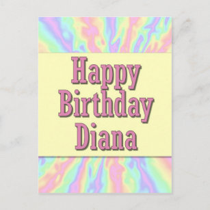 Postales Feliz Cumpleanos Diana Tarjetas Postales Zazzle Es