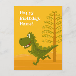 Postal Feliz cumpleaños Divertido Dinosaurio Dino Jurásic