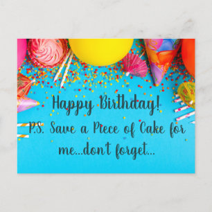 Postal Feliz Cumpleaños Divertido - Guarda un Pedazo de T