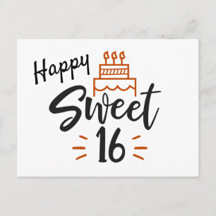 Postal Feliz Cumpleaños Dulces 16