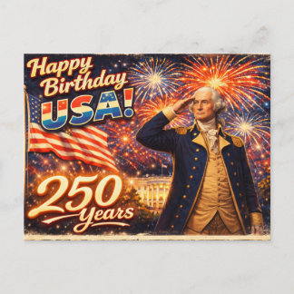 Postal Feliz cumpleaños EE. UU. George Washington 