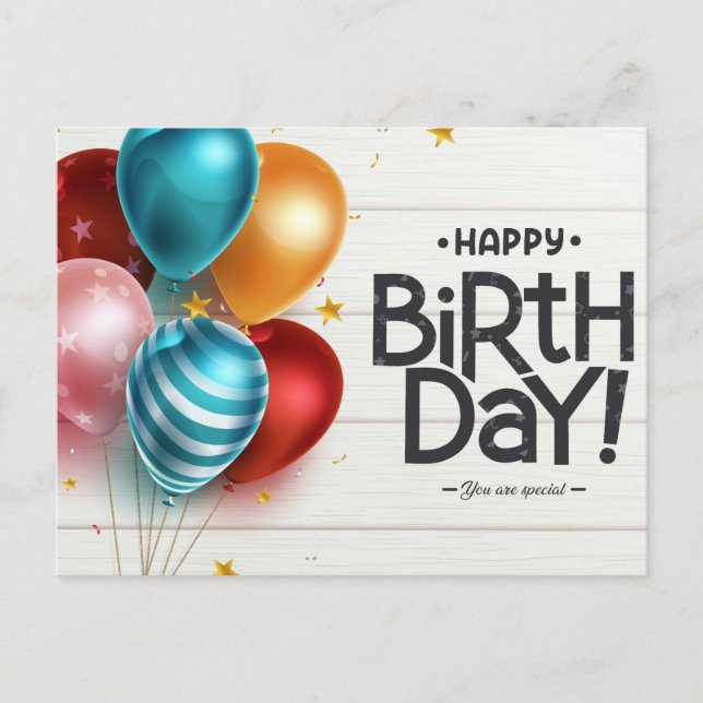 Postal ¡Feliz Cumpleaños!   ¡Eres especial! (Anverso)