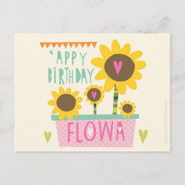 Postal Feliz cumpleaños Flowa - Manchester Card (Anverso)