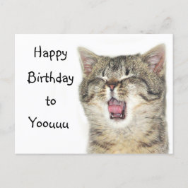 Postal Feliz cumpleaños gatito