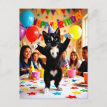 Feliz Cumpleaños | Gato Bailarín de Fiesta