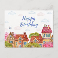 Feliz Cumpleaños Gato en el Tejado 