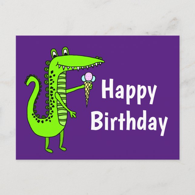 Postal Feliz cumpleaños Gator (Anverso)