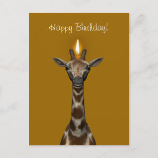 Postal Feliz cumpleaños Giraffe