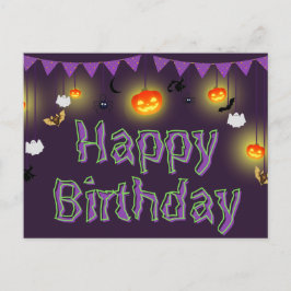 Postal Feliz cumpleaños Halloween