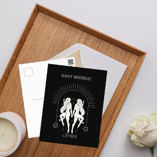 Postal Feliz Cumpleaños Horóscopo Zodiacal de Géminis Mís