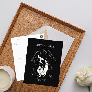 Postal Feliz Cumpleaños Horóscopo Zodiacal Piscis Místico