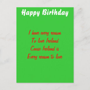 Postal Feliz cumpleaños irlanda