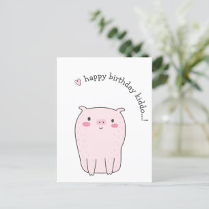 Postal Feliz Cumpleaños Kiddo...! Cumpleaños de cerditos