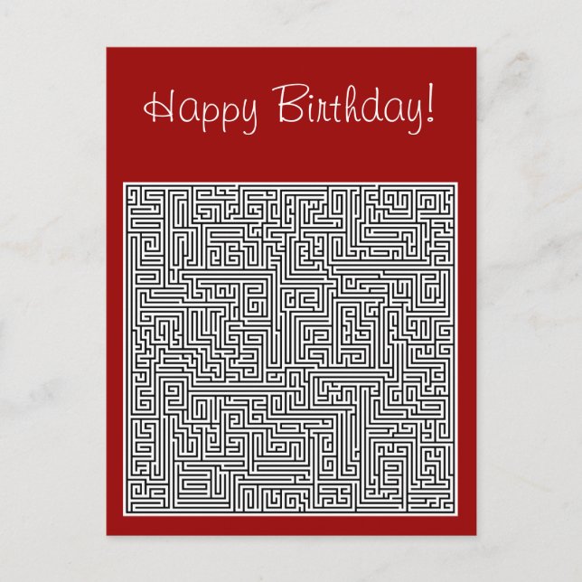 Postal Feliz Cumpleaños Laberinto (Anverso)