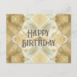 Postal Feliz cumpleaños libro de contabilidad manchado de