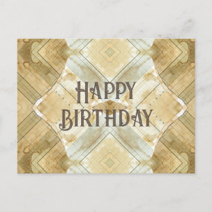 Postal Feliz cumpleaños libro de contabilidad manchado de