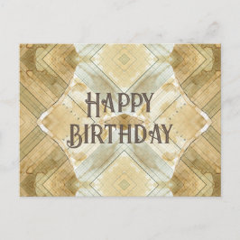 Postal Feliz cumpleaños libro de contabilidad manchado de