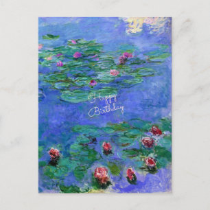 Postal Feliz cumpleaños: Los lirios de agua de Monet