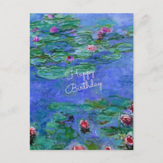Postal Feliz cumpleaños: Los lirios de agua de Monet