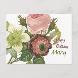 Postal Feliz cumpleaños Mary CC0129