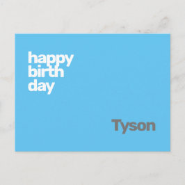 Postal Feliz cumpleaños minimalista simple moderno 