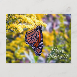 Postal feliz cumpleaños monarca mariposa