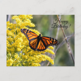 Postal feliz cumpleaños monarca mariposa