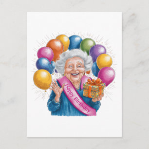Postal Feliz Cumpleaños Nana Divertida