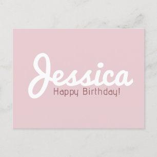Postal Feliz Cumpleaños, Nombre Personalizable   Rosa Dor