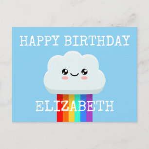 Postal Feliz cumpleaños nube