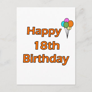 Postal Feliz cumpleaños número 18
