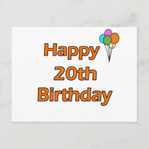 Postal Feliz cumpleaños número 20