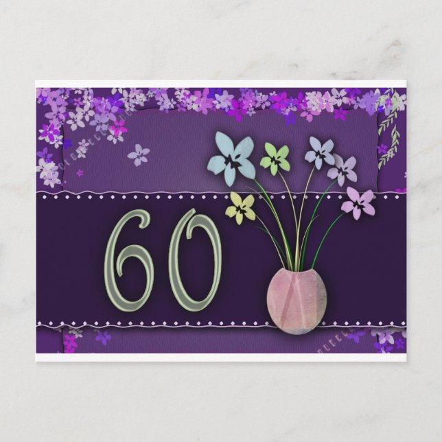 Postal Feliz cumpleaños número 60 (Anverso)
