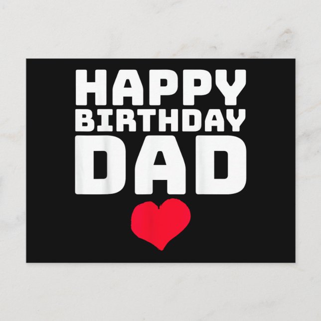 Postal Feliz Cumpleaños Papá (Anverso)