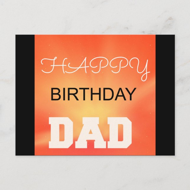 Postal Feliz cumpleaños papá (Anverso)