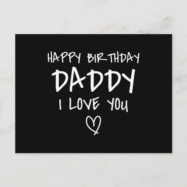 Postal Feliz Cumpleaños Papá Te Quiero Padre Cumpleaños (Anverso)