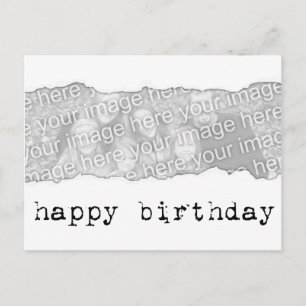 Postal feliz cumpleaños (papel roto)