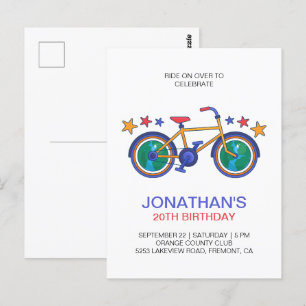 Postal Feliz Cumpleaños para Ciclista Personalizado