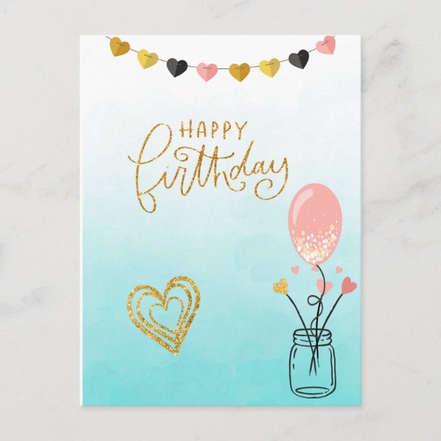 Postal Feliz cumpleaños para ella (Anverso)