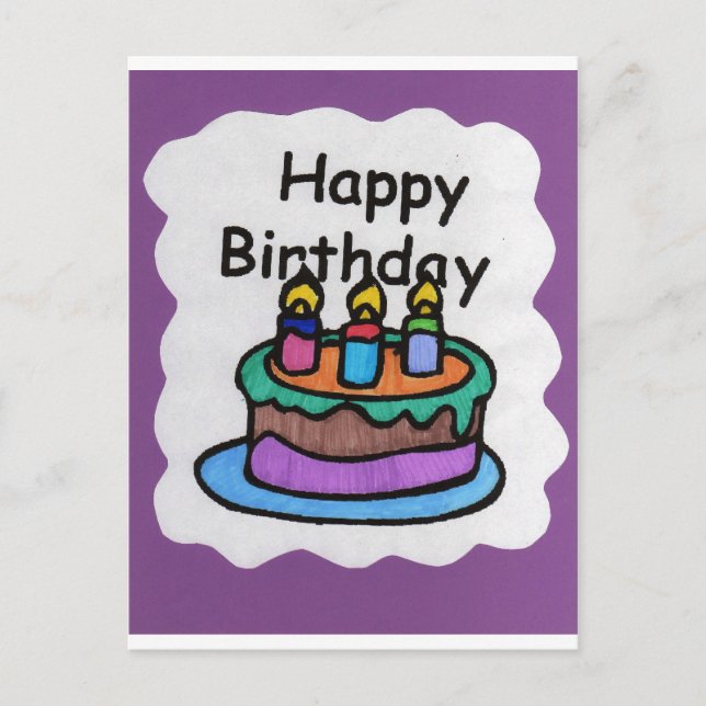 Postal Feliz cumpleaños para mí (arte) (Anverso)