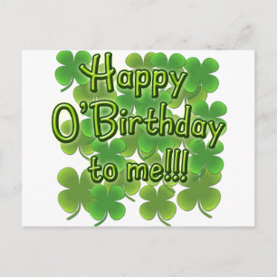 Postal Feliz cumpleaños para mí con Shamrock