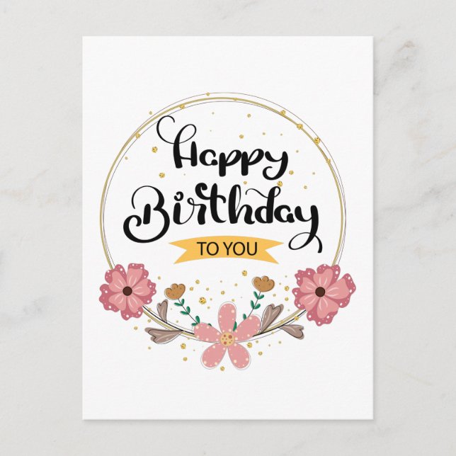 Postal feliz cumpleaños para ti (Anverso)