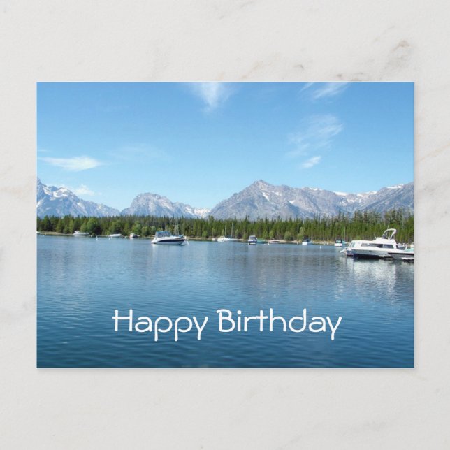 Postal Feliz cumpleaños, Parque Nacional Grand Teton (Anverso)