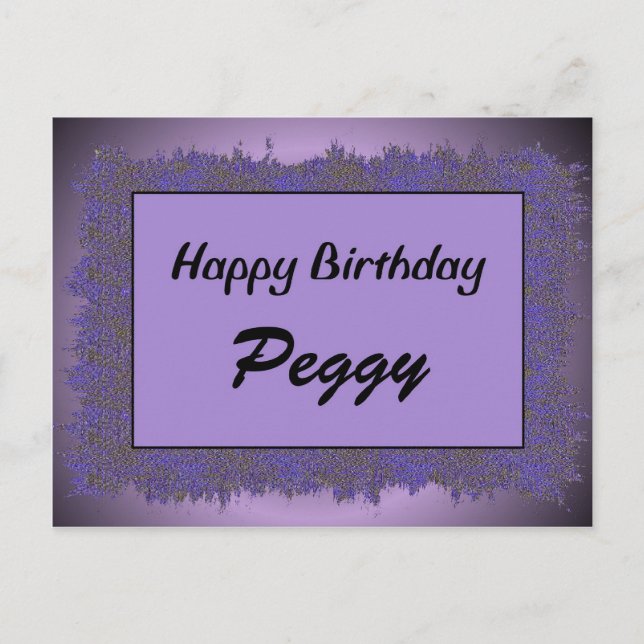 Postal Feliz cumpleaños Peggy (Anverso)